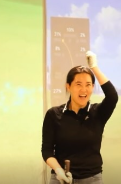 골프 게임 승리 세레머니